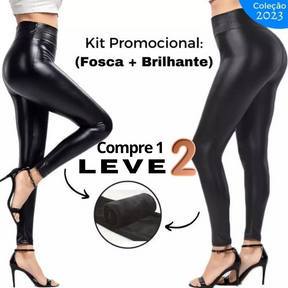 Calça Feminina de Couro Peluciada Black - Compre 1 Leve 2