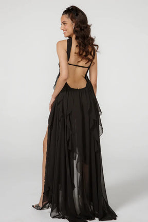 Vestido Com Babados Tendência Modern Ariel