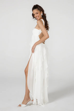 Vestido Com Babados Tendência Modern Ariel