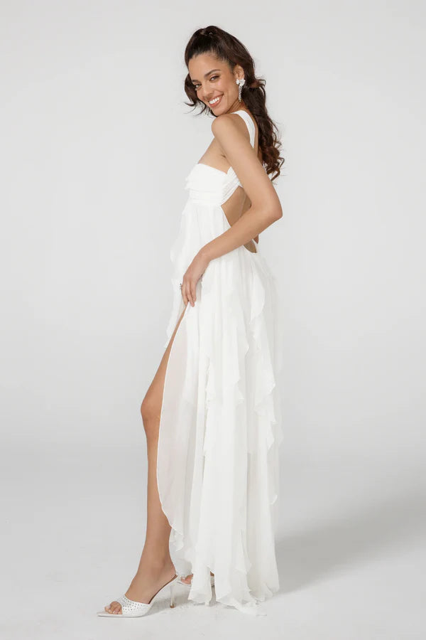 Vestido Com Babados Tendência Modern Ariel