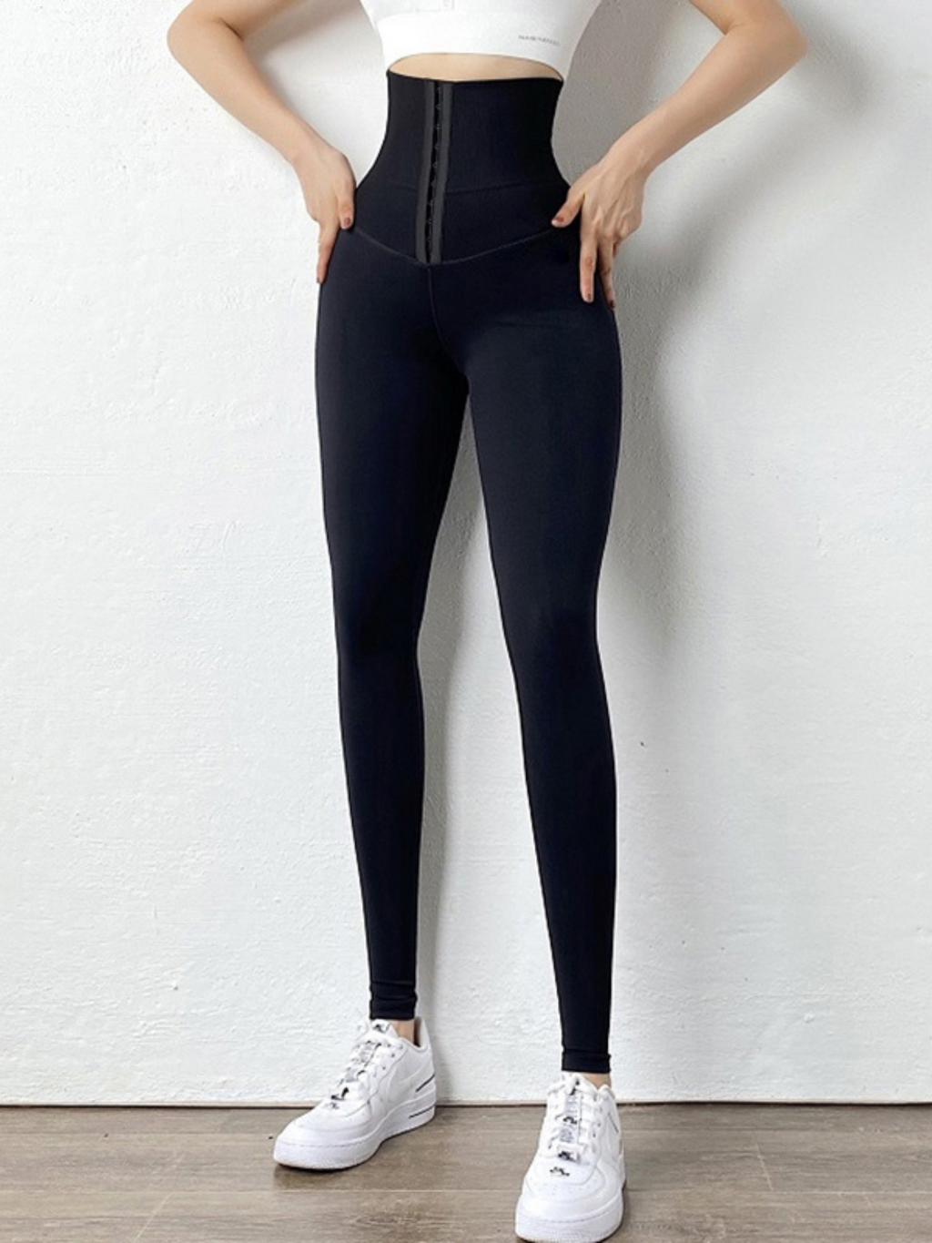 Calça Legging Modeladora Feminina, cós alto, zero transparência, detalhe  IKAT