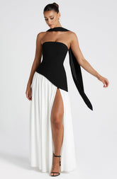 Vestido Longo Sem Alças Elegante Modern Mya