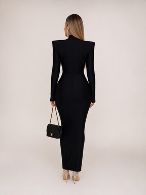 Vestido Midi Manga Longa Tubinho Modern Rubi