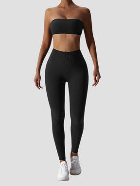 Conjunto Top e Legging Fitness sem Costura - Modern Slim Top Sem Alças