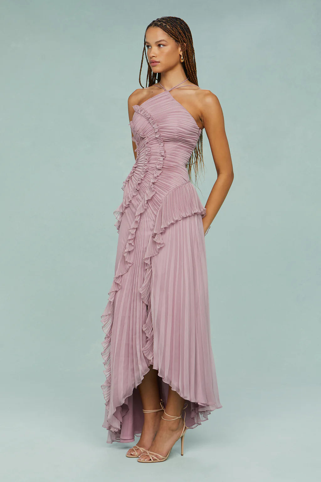 Vestido Assimétrico Tendência Modern Lilac