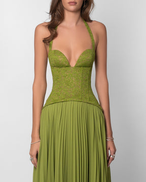 Vestido Longo Efeito Corselet Modern Jasmynne