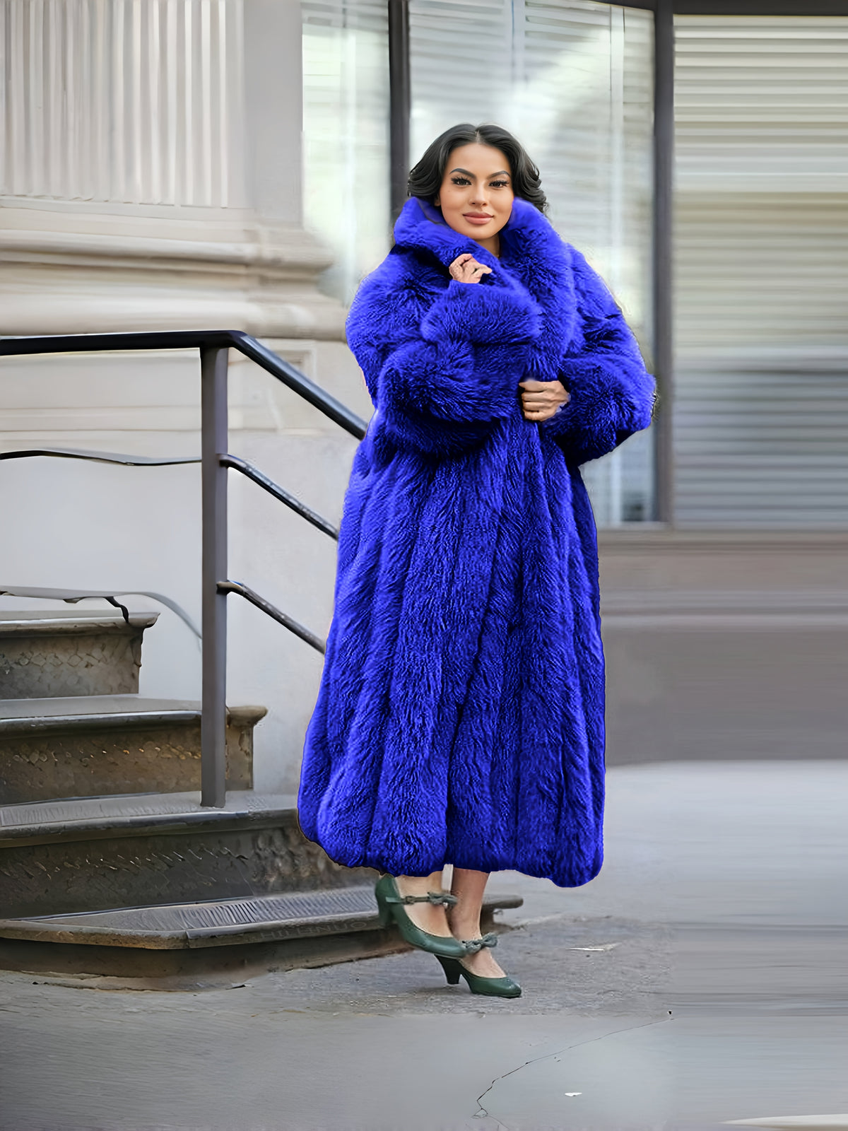 Casaco Longo de Pelo Modern Kizara