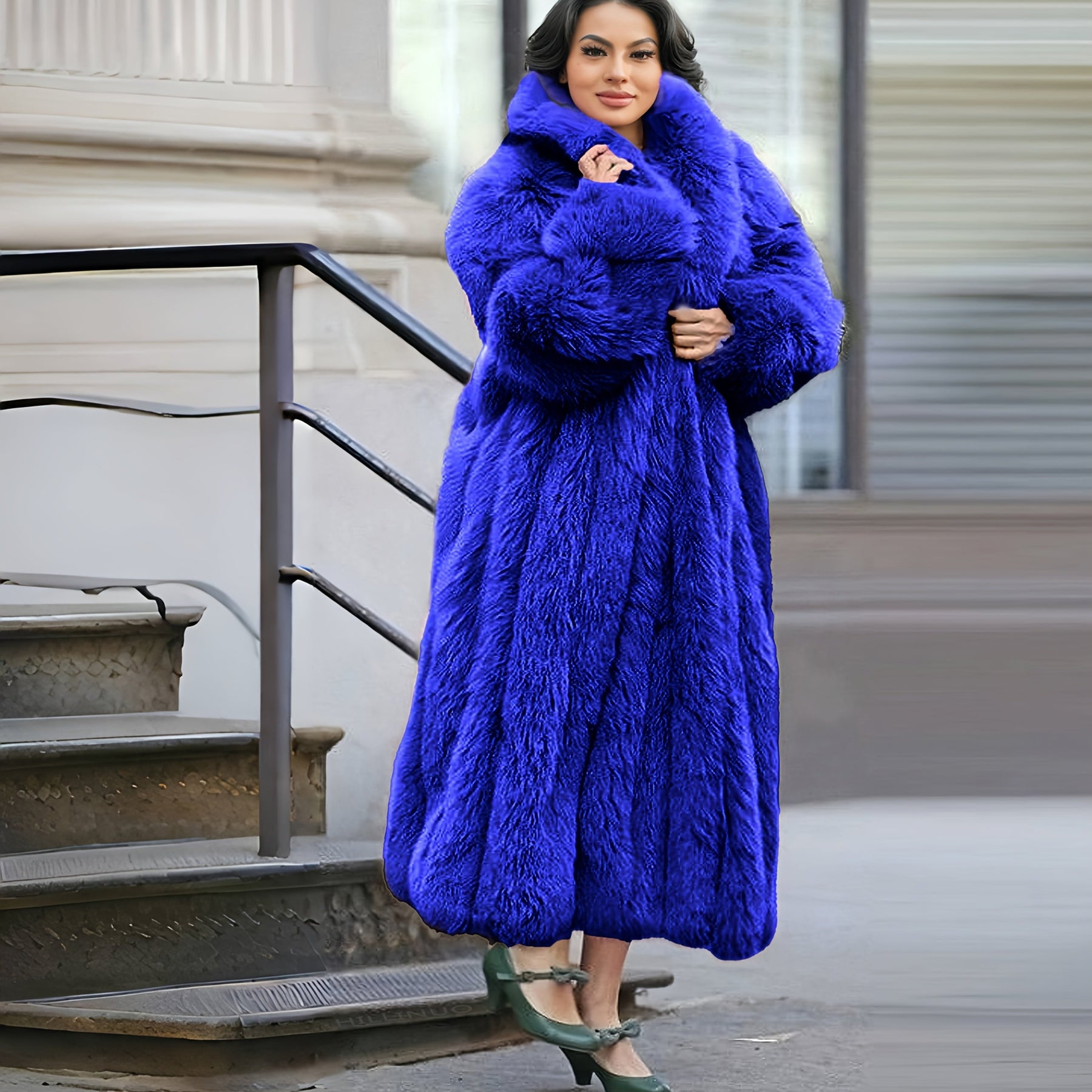 Casaco Longo de Pelo Modern Kizara