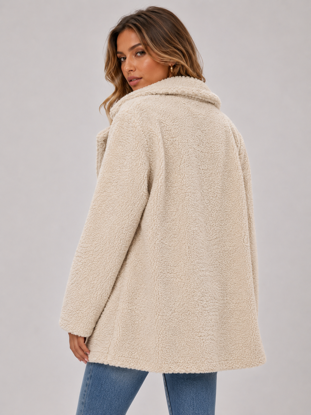 Casaco de Lã Feminino Modern Teddy