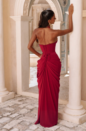 Vestido Longo Corset com Fenda Modern Mireya