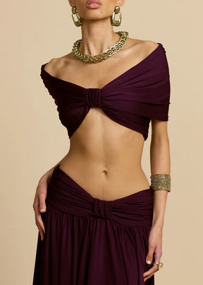 Conjunto Cropped e Saia Longa Modern Dalene