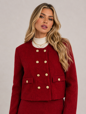 Conjunto Casaco e Saia Modern Ruby