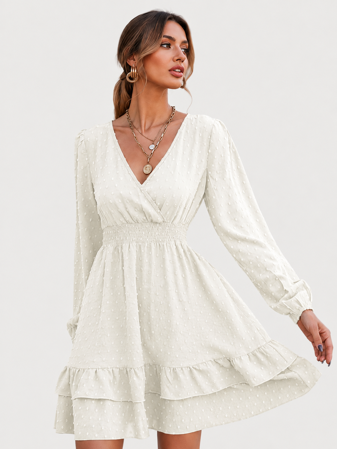 Vestido Manga Longa Chiffon Modern Lilica