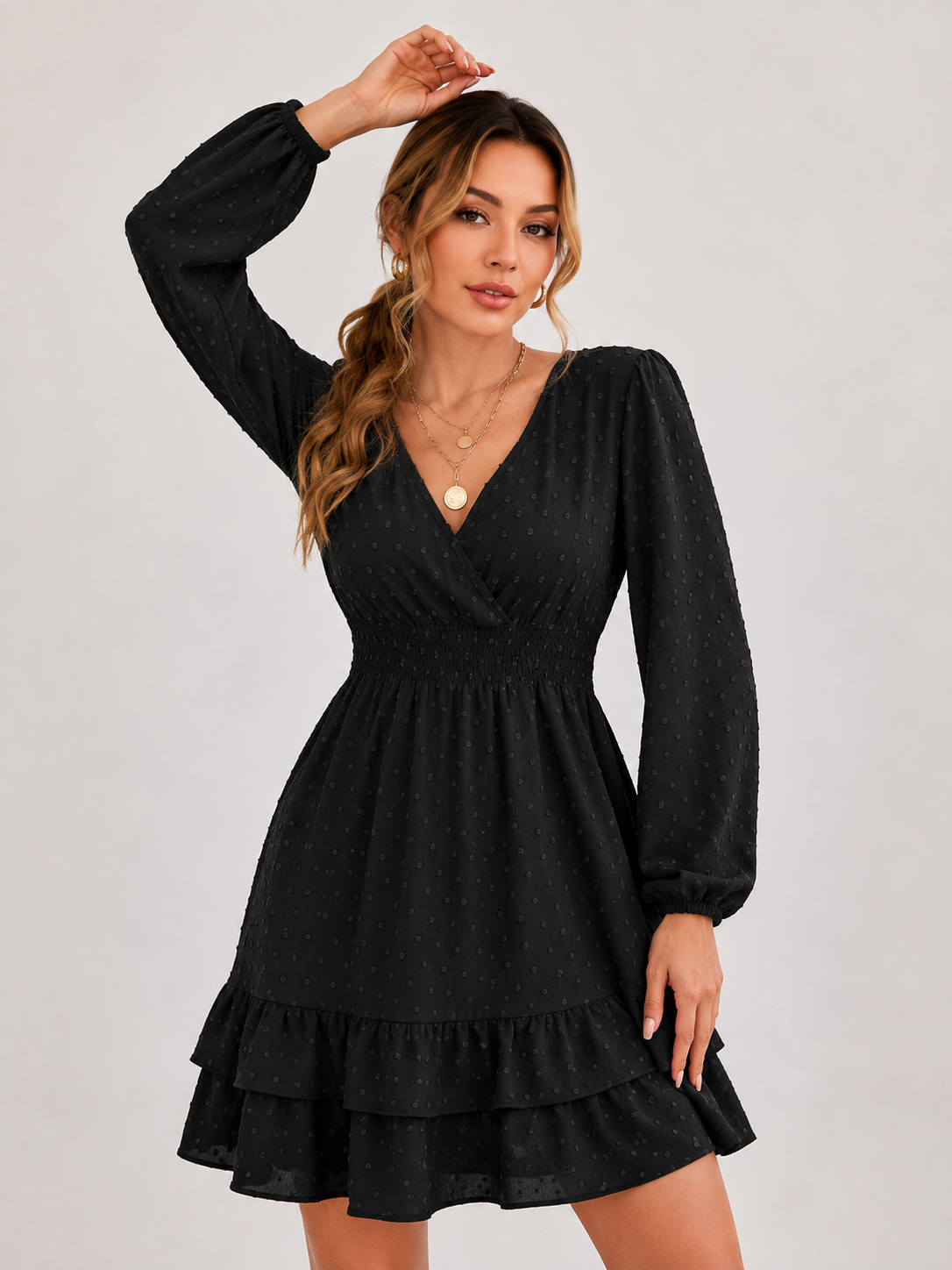Vestido Manga Longa Chiffon Modern Lilica