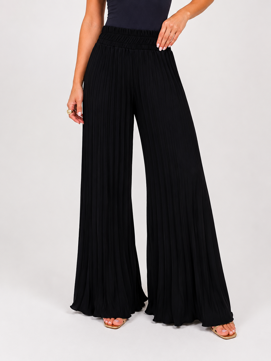 Calça Pantalona Plissada Modern Callie