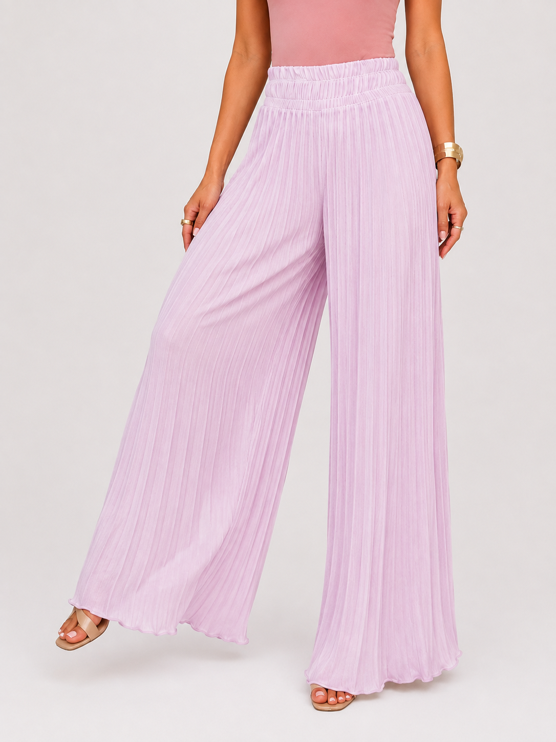 Calça Pantalona Plissada Modern Callie