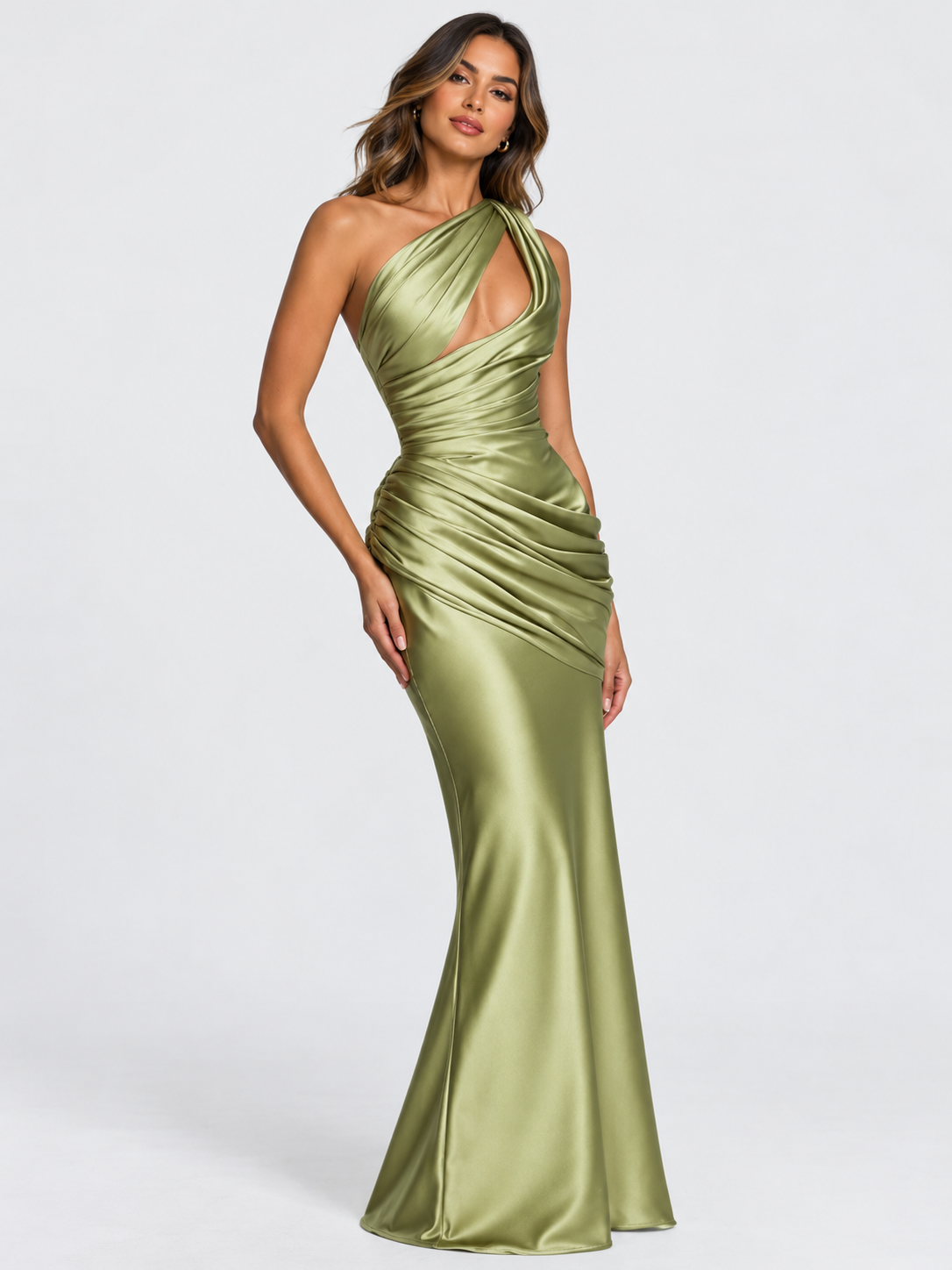 Vestido Longo Cetim Modern Emina