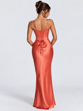 Vestido Longo Cetim Modern Amorette