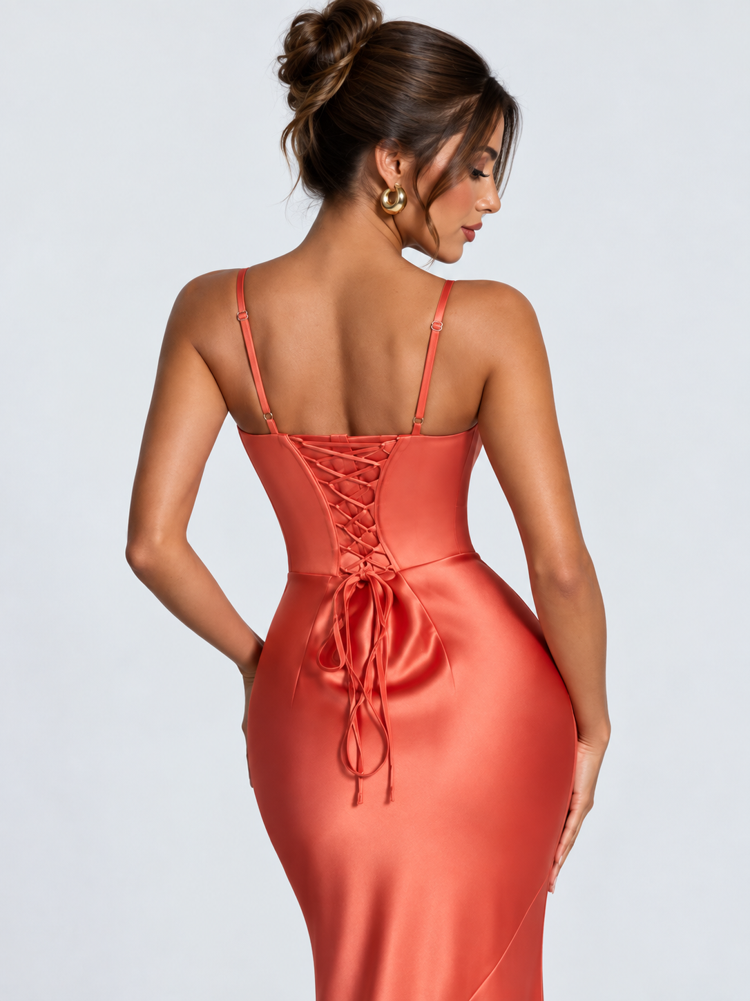 Vestido Longo Cetim Modern Amorette