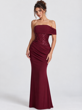 Vestido Longo Ombro Só Bustier  Modern Alina