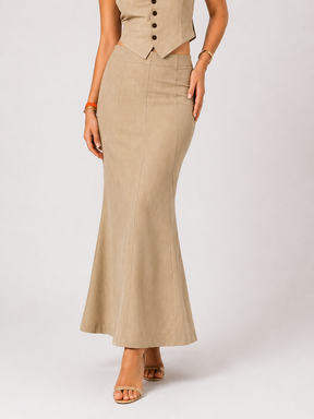 Conjunto Feminino Colete e Saia Midi Alfaiataria Modern Dara