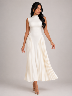 Vestido Midi Regata Plissado Modern Auren