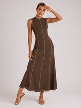 Vestido Midi de Malha Sem Mangas Modern Eleganza