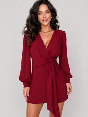 Vestido Curto Duna Manga Comprida Modern Mirella