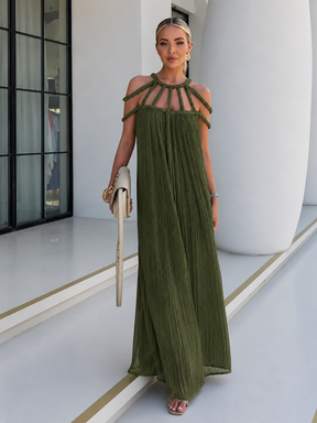 Vestido Longo com Tiras Trançadas Modern Helen