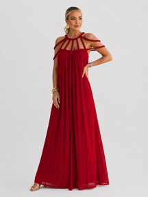 Vestido Longo com Tiras Trançadas Modern Helen