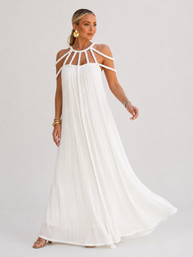 Vestido Longo com Tiras Trançadas Modern Helen