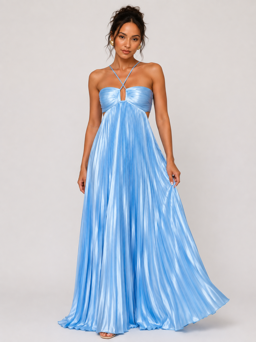 Vestido Longo Plissado Modern Loren