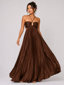 Vestido Longo Plissado Modern Loren