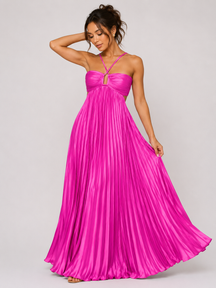 Vestido Longo Plissado Modern Loren
