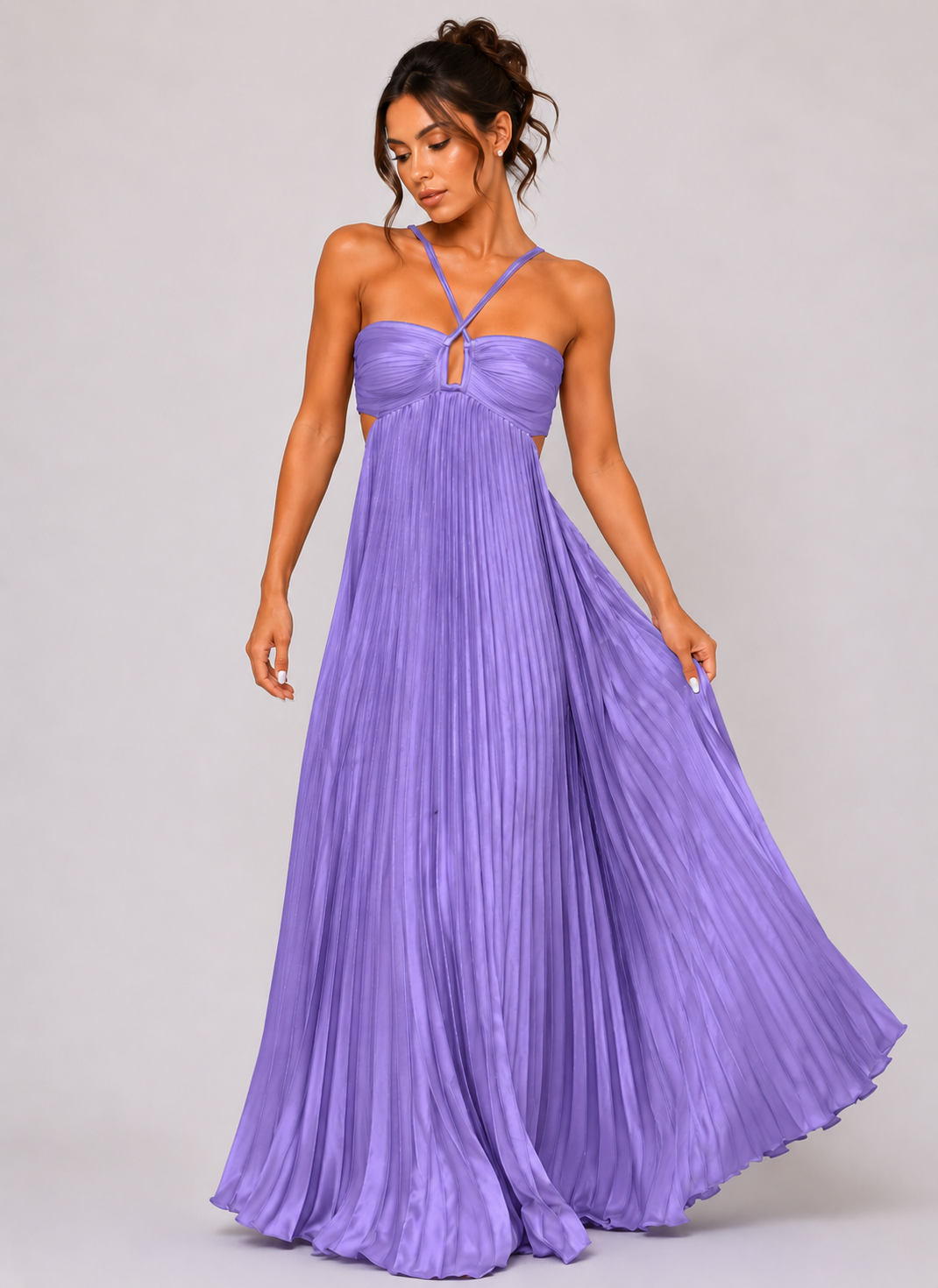 Vestido Longo Plissado Modern Loren