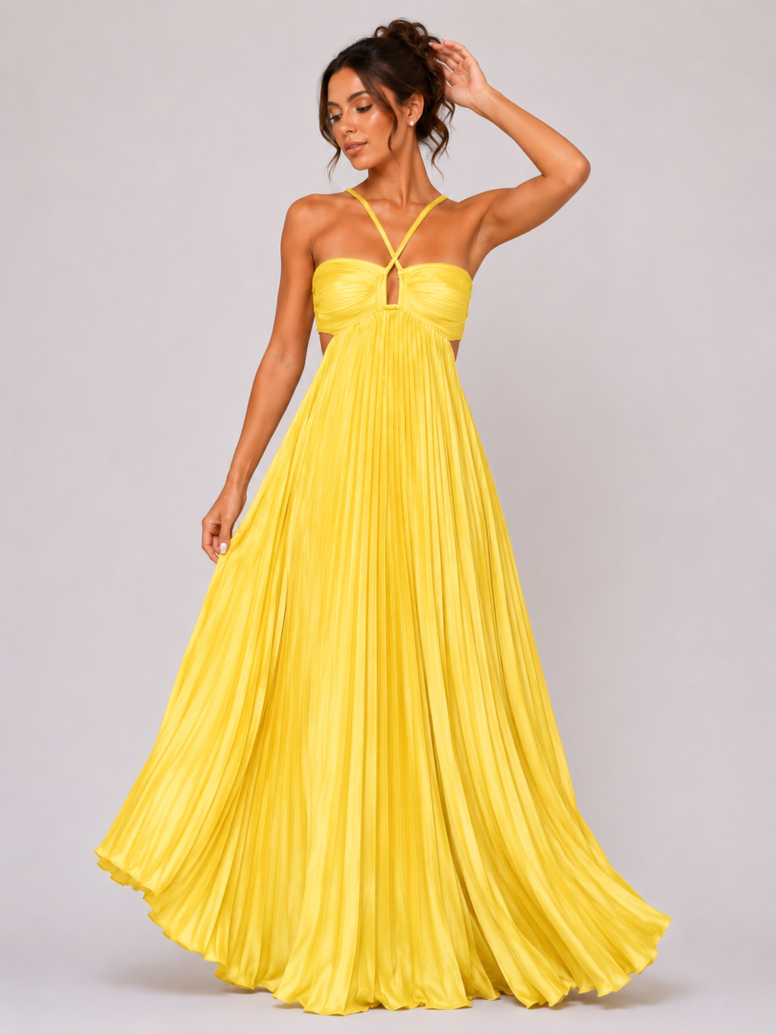 Vestido Longo Plissado Modern Loren