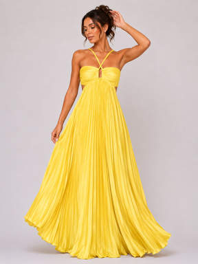 Vestido Longo Plissado Modern Loren