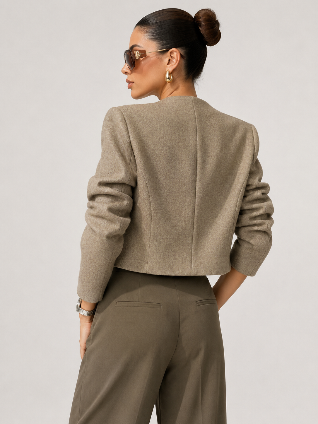 Casaco Feminino com Bolsos Modern Michele