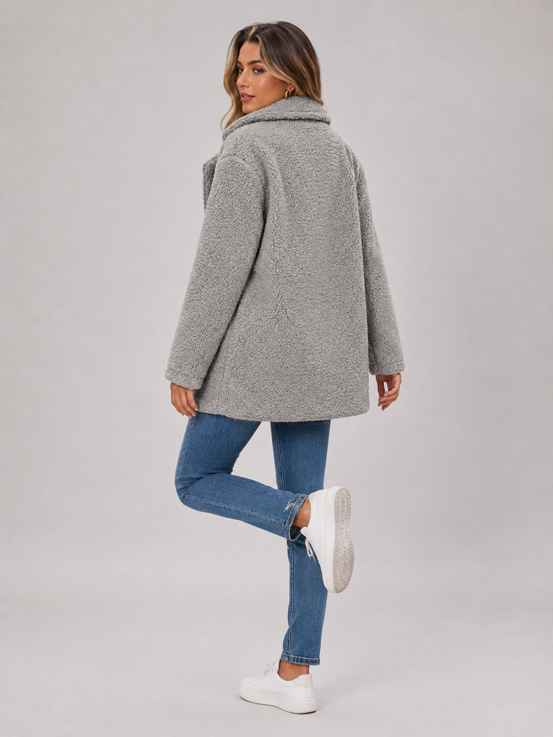 Casaco de Lã Feminino Modern Teddy