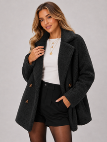 Casaco de Lã Feminino Modern Teddy