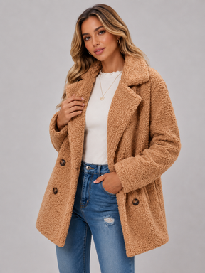 Casaco de Lã Feminino Modern Teddy