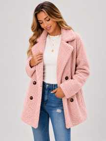 Casaco de Lã Feminino Modern Teddy