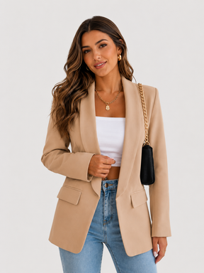 Blazer Feminino Alfaiataria Casual Longo Modern Laís