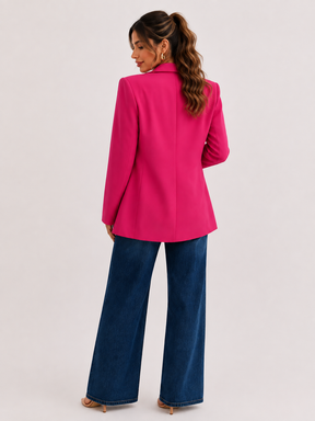 Blazer Feminino Alfaiataria Casual Longo Modern Laís