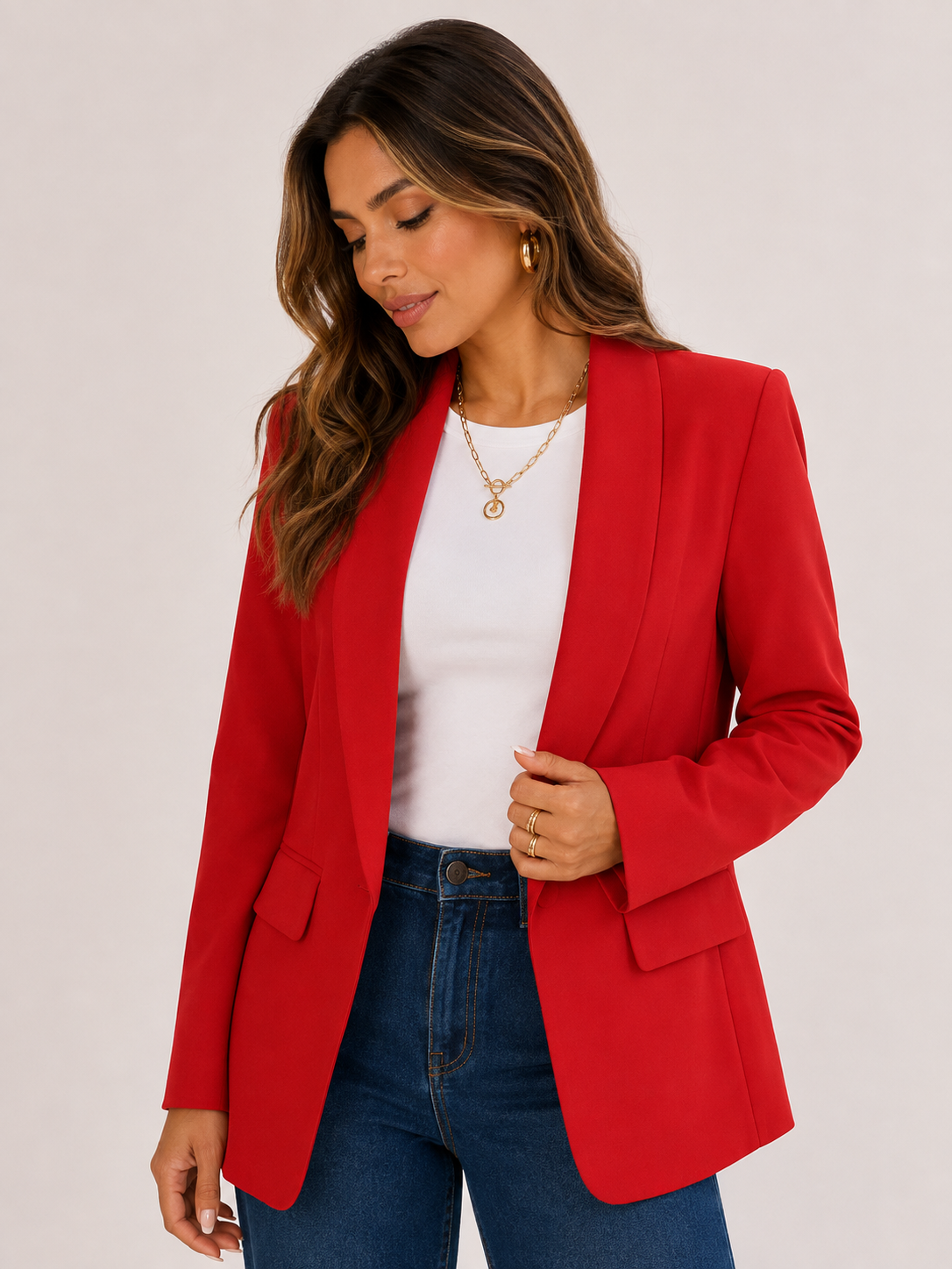 Blazer Feminino Alfaiataria Casual Longo Modern Laís