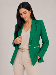 Blazer Feminino Alfaiataria Acinturado Modern Chic