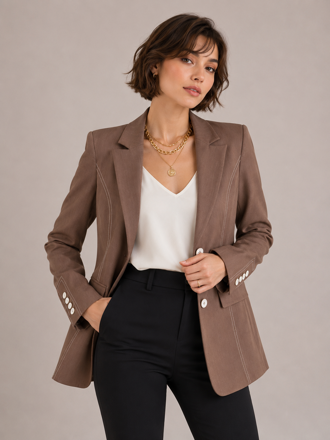 Blazer Feminino Alongado Modern Cléo