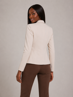Blazer Feminino Alfaiataria de Um Botão Elegant Slim