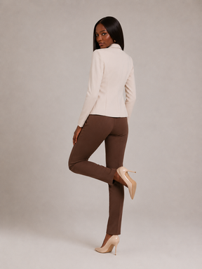 Blazer Feminino Alfaiataria de Um Botão Elegant Slim