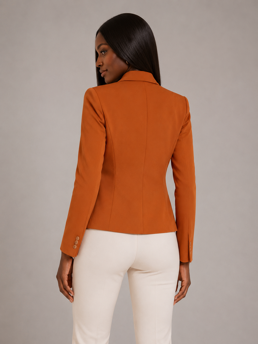Blazer Feminino Alfaiataria de Um Botão Elegant Slim
